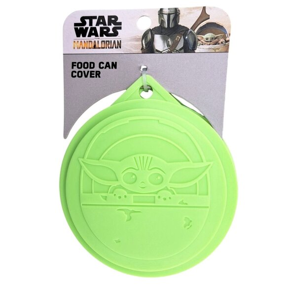 Disney Other - Star Wars Mandalorian Baby Yoda 3 Food Can Covers Lid For Pet Human Food Storage